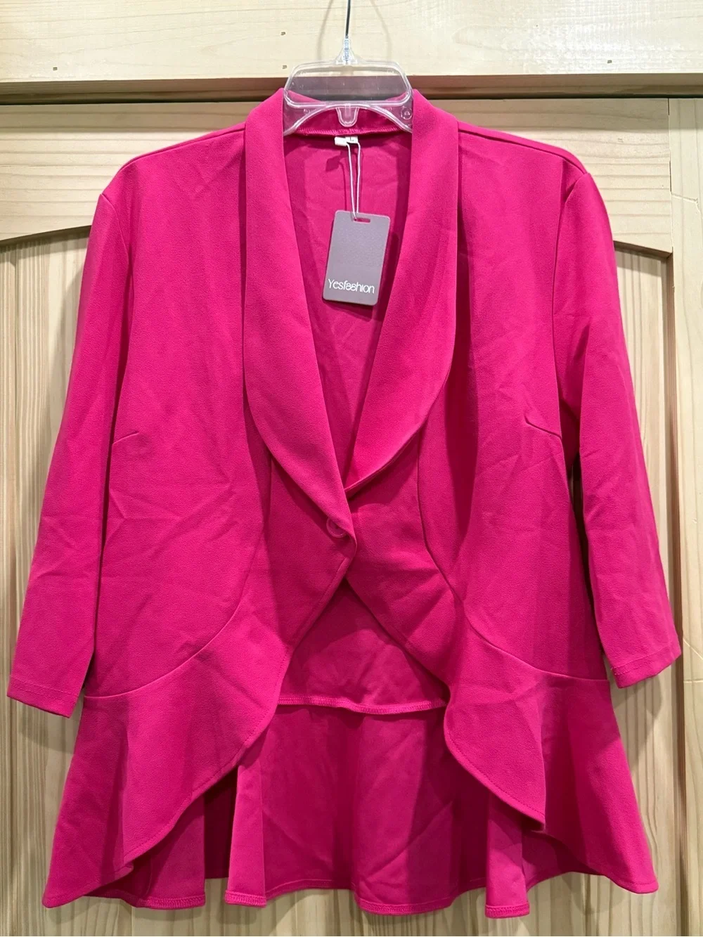 Women's Hot Pink Draped Open-Front Cardigan NWT
